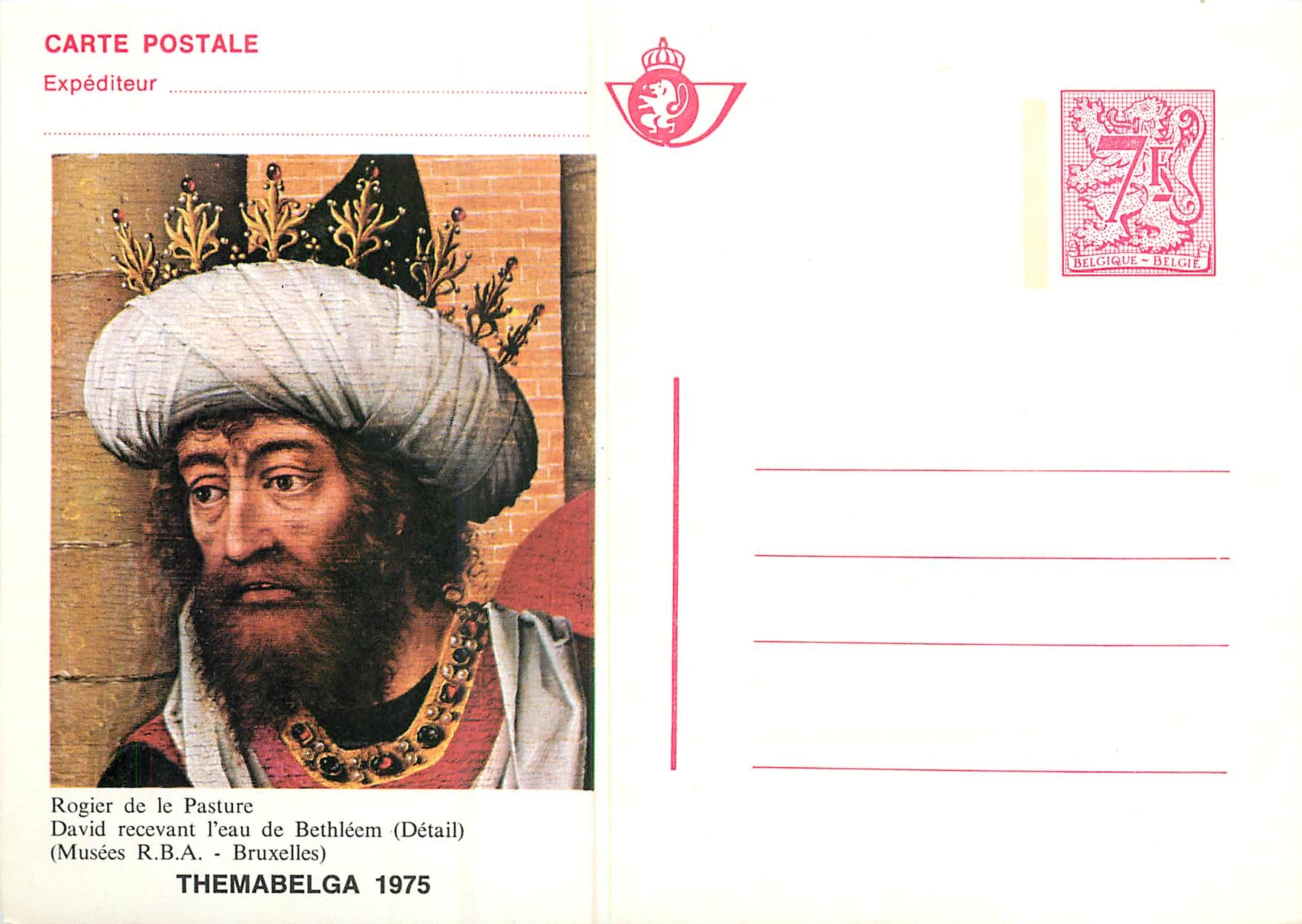 Entier Postal Postal Stationary Belgique Rogier de la Pasture Lion Themabalga 1975