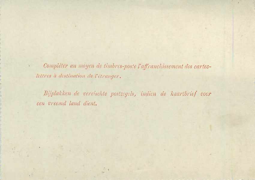 Entier Postal Postal Stationary Belgique 10c 1896 — Rückseite