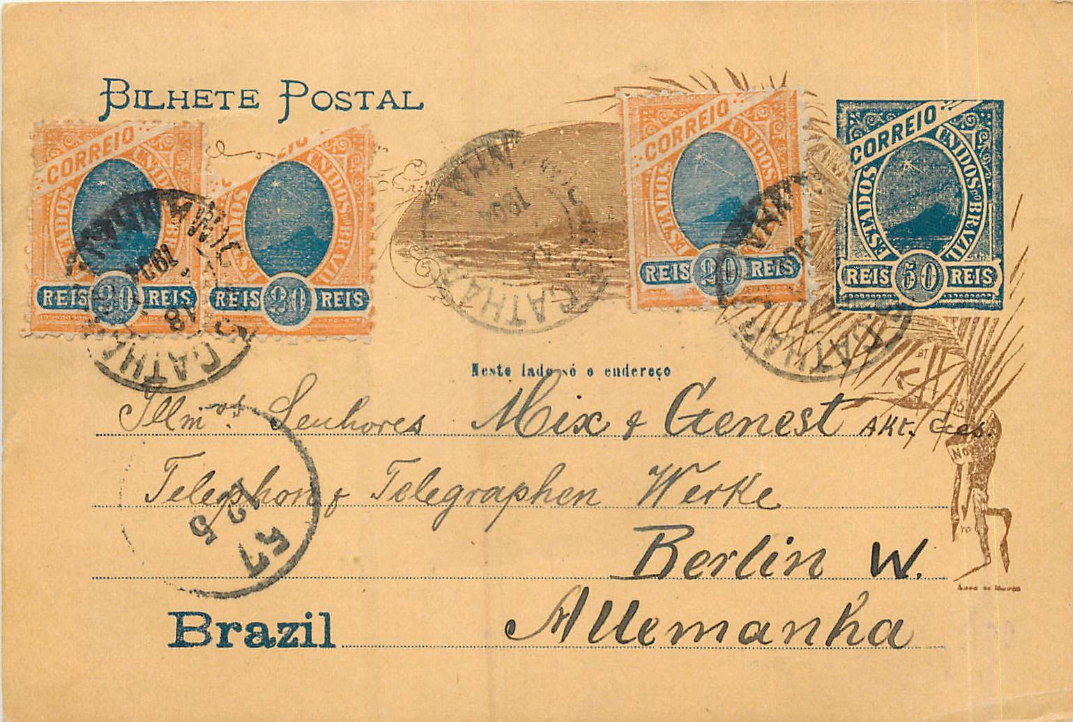 Postal Stationary Entier Postal Bresil Brazil