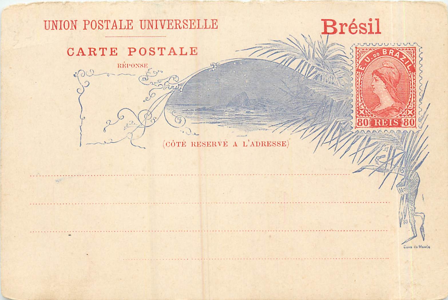 Postal Stationary Entier Postal Bresil Brazil