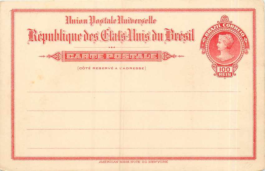 Postal Stationary Entier Postal Bresil Brazil