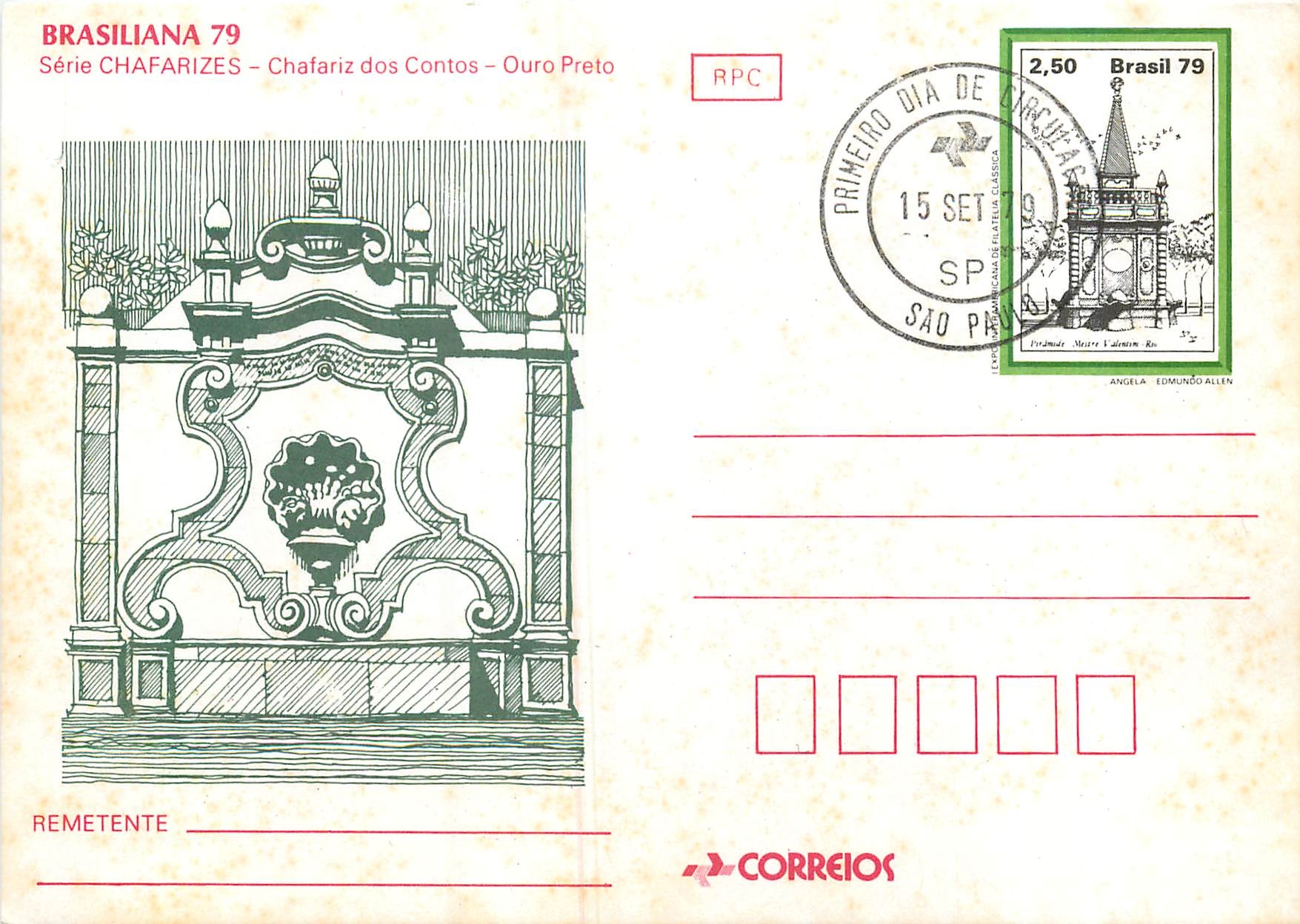 Postal Stationary Entier Postal Bresil Brazil 1979 Rio de Janeiro Brasiliana 79