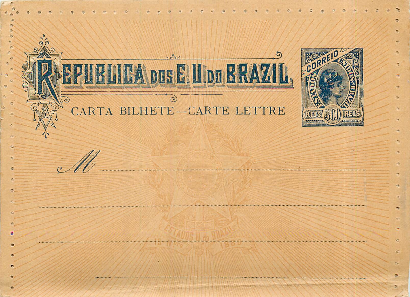 Postal Stationary Entier Postal Bresil Brazil 
