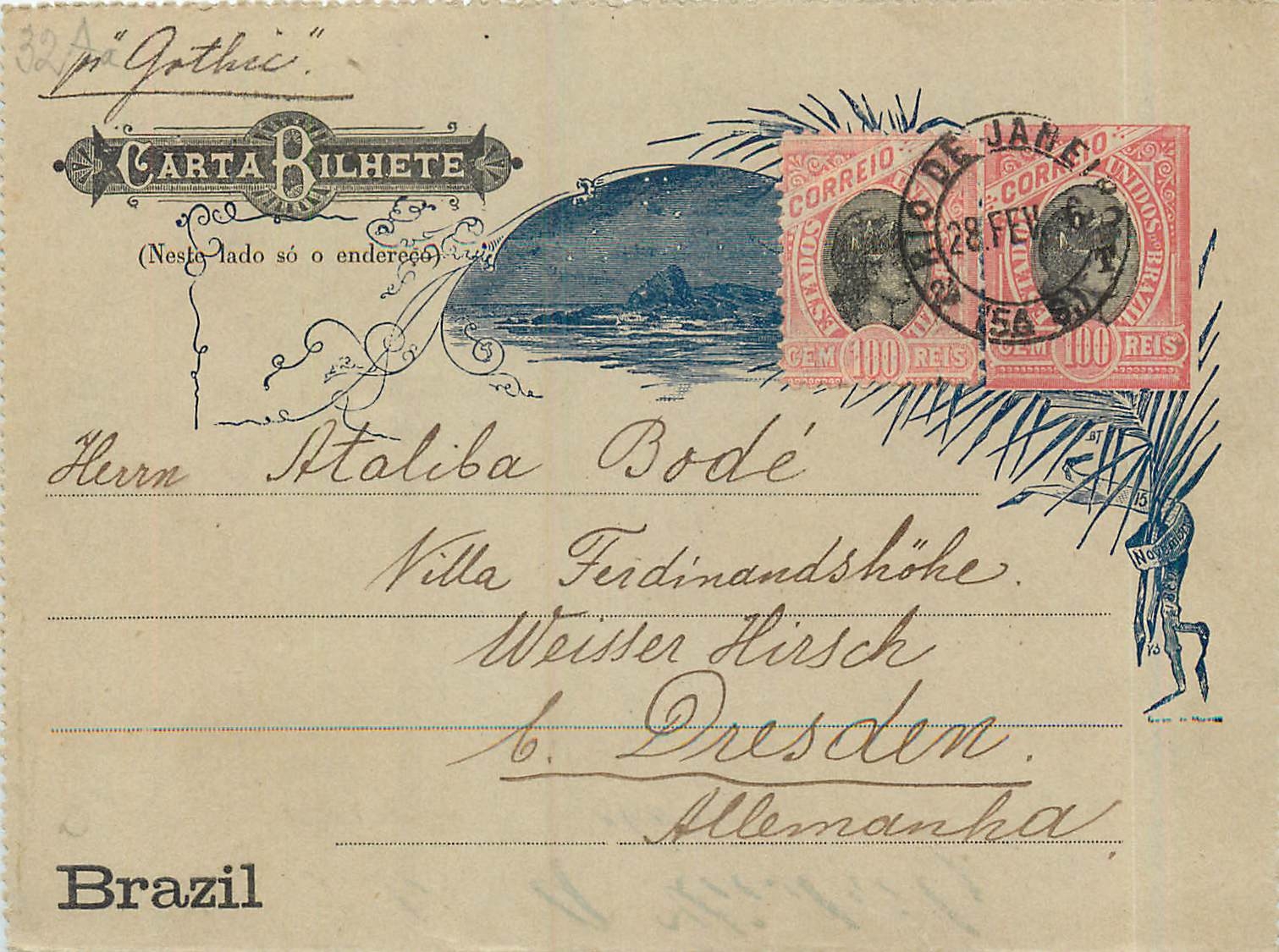 Postal Stationary Entier Postal Bresil Brazil