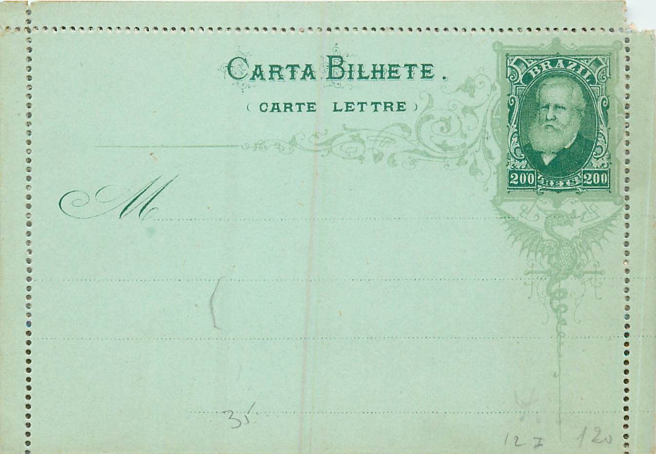 Postal Stationary Entier Postal Bresil Brazil