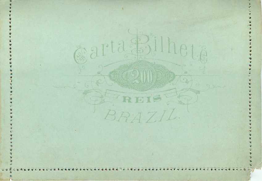 Postal Stationary Entier Postal Bresil Brazil — Rückseite
