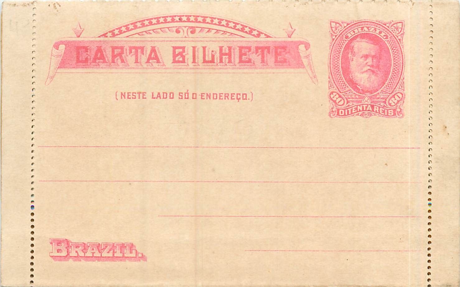 Postal Stationary Entier Postal Bresil Brazil