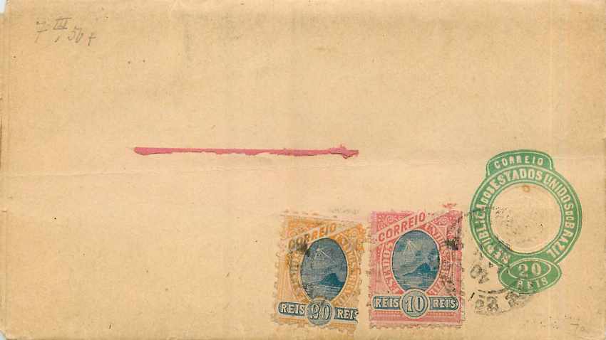 Postal Stationary Bresil Brazil 20 R