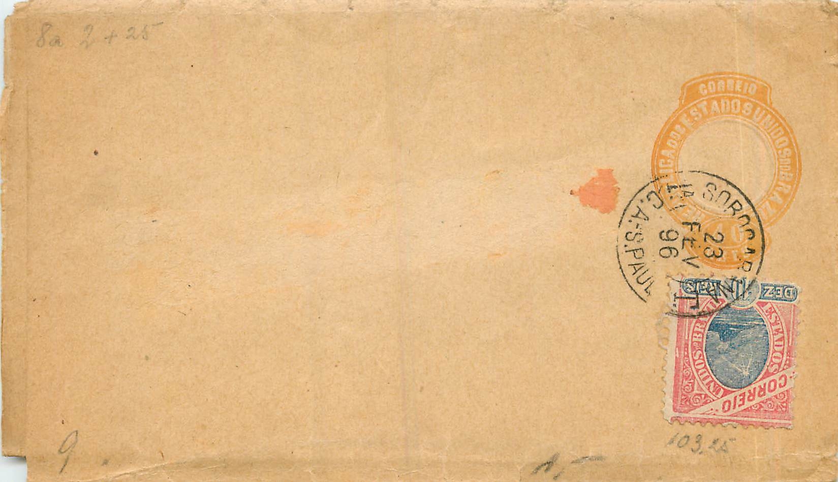 Postal Stationary Bresil Brazil 20 R