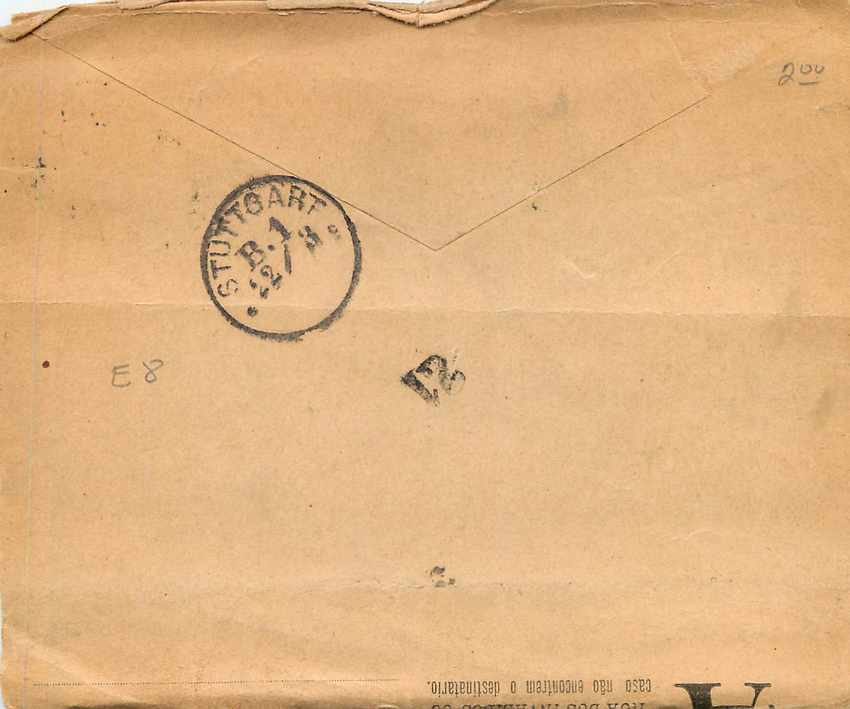 Postal Stationary Bresil Brazil 40 R — Rückseite