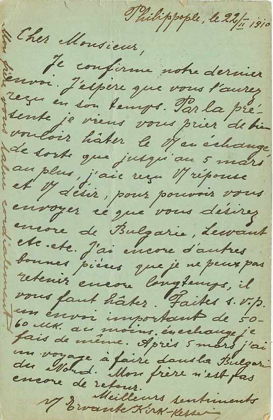 Postal Stationary Bulgarie  1910 pour Anvers — Back