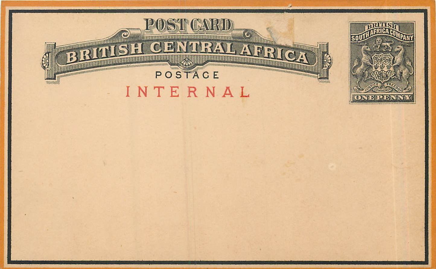 Postal Stationary  British Central Africa  1p
