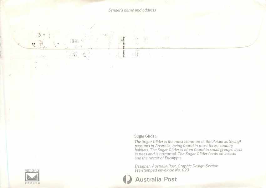Postal stationary Australia 1981 Rongeur Souris — Rückseite