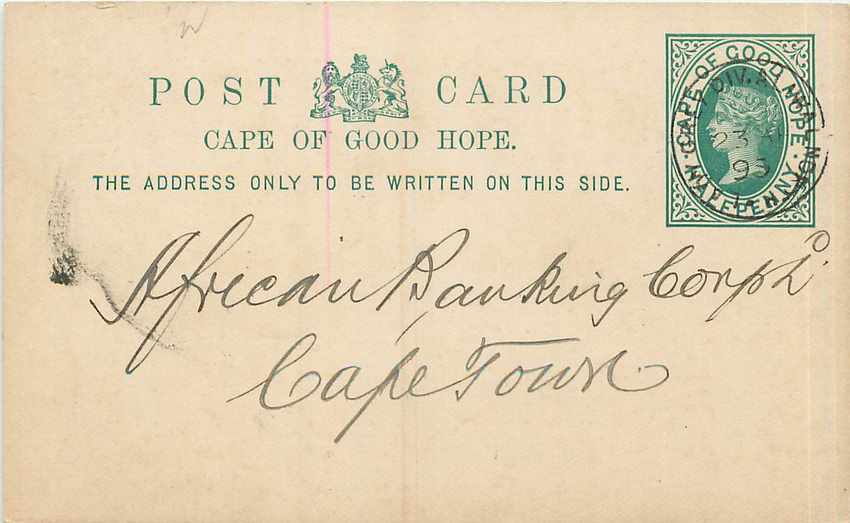 Entier Postal Stationary Cape of Good Hope 1/2p for local use 1893