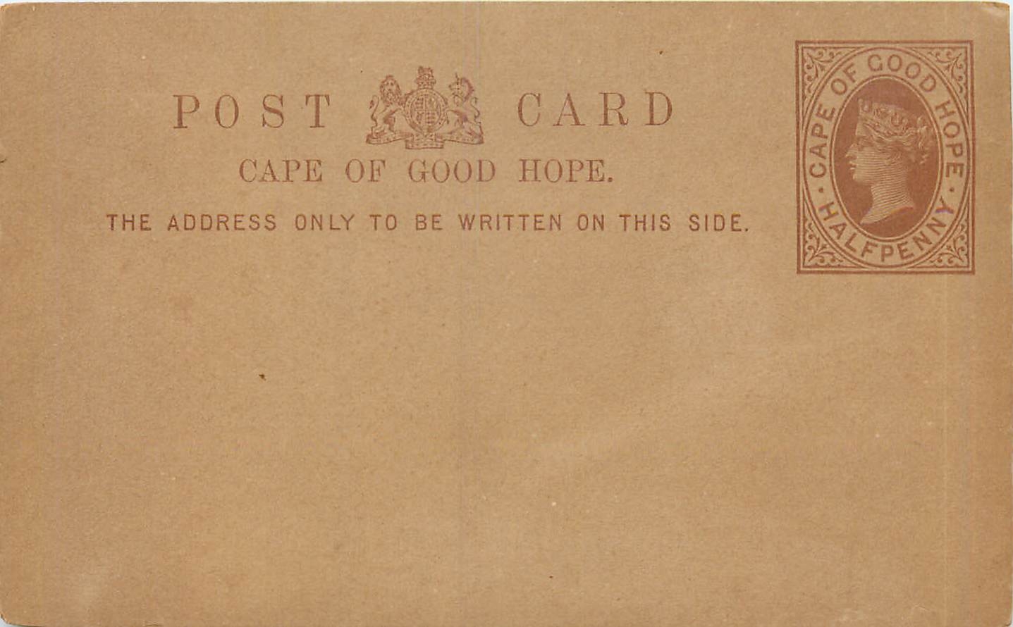 Entier Postal Stationary Cape of Good Hope 1/2p