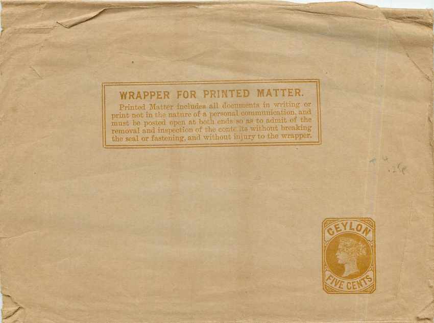 Entier Postal Stationary Ceylon  5p