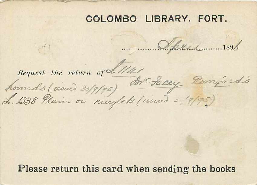 Entier Postal Stationary Ceylon  2p — Rückseite