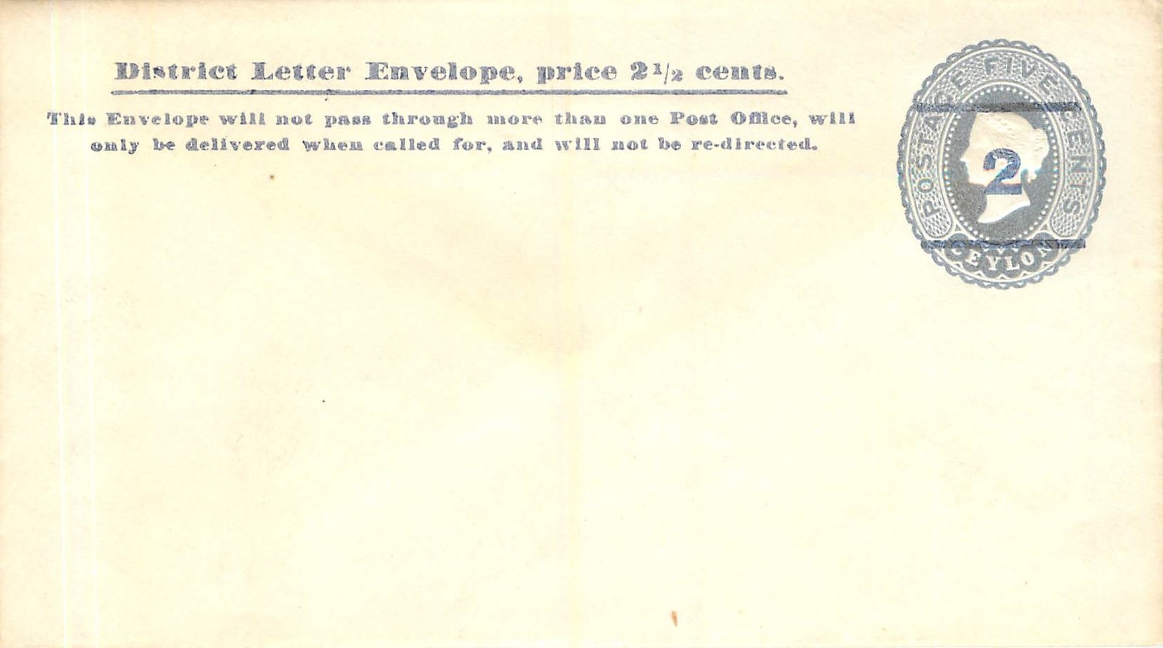 Entier Postal Stationary  Ceylon 2c