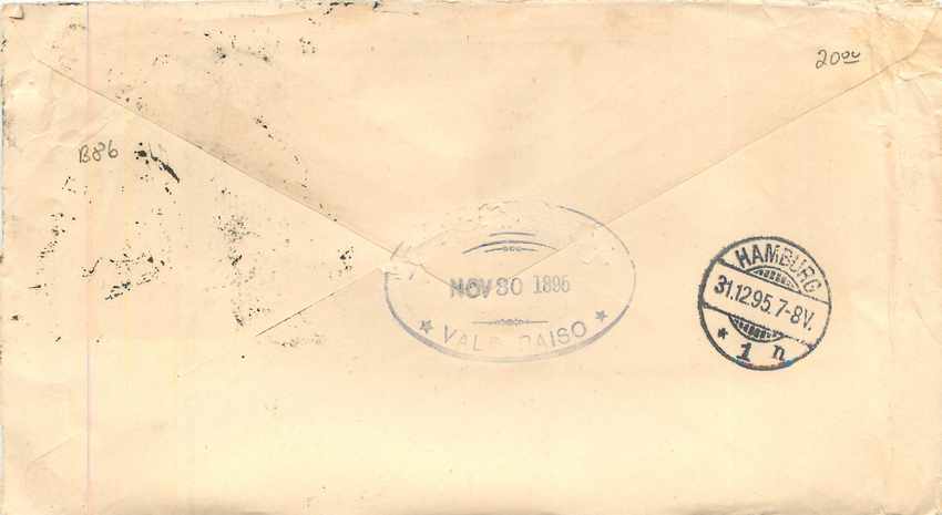 Entier Postal Stationary Chili Chile 20c — Rückseite