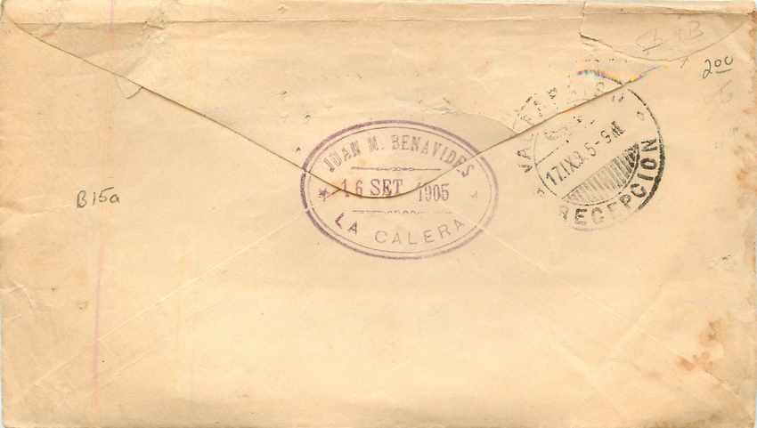 Entier Postal Stationary Chili Chile 5c  — Rückseite