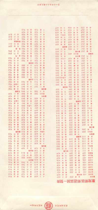 Postal Stationary Entier Postal Chine China — Verso