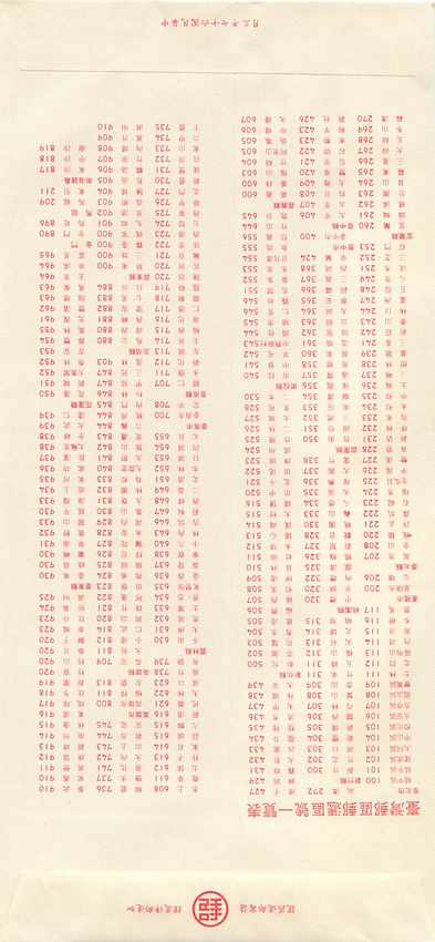 Postal Stationary Entier Postal Chine China — Verso