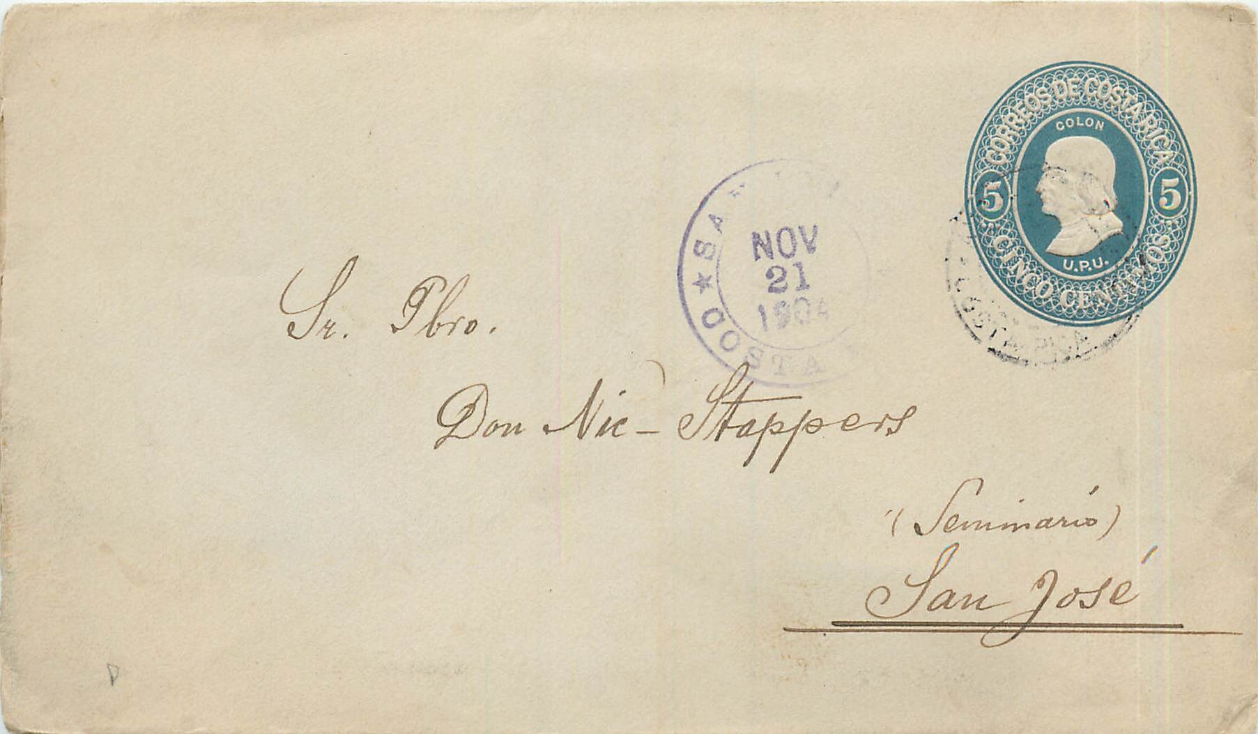 Entier Postal Stationary Costa Rica 10c