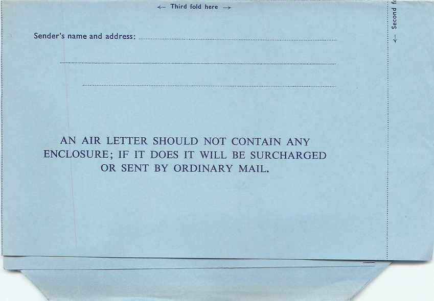 Entier Postal Stationary Fiji 8c Aerogramme — Rückseite