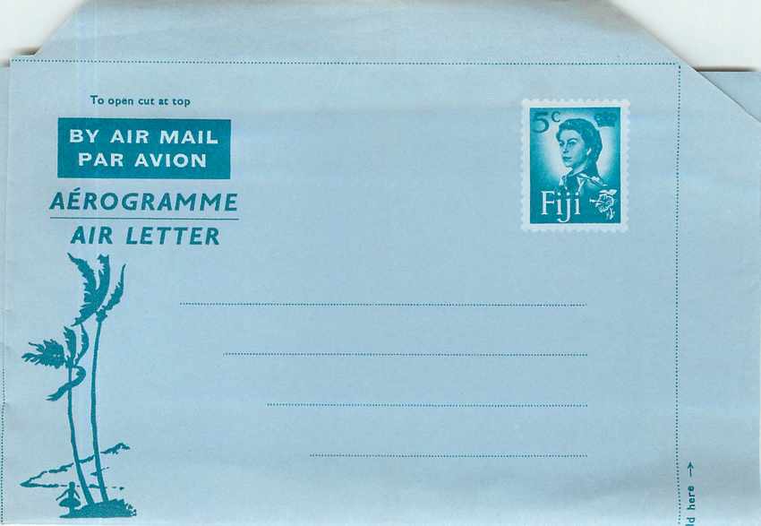Entier Postal Stationary Fiji 5c Aerogramme