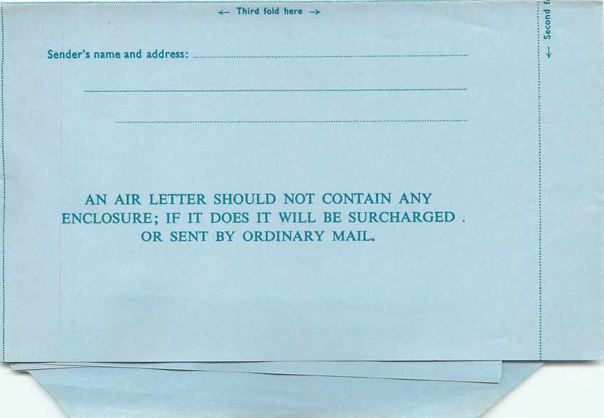 Entier Postal Stationary Fiji 5c Aerogramme — Rückseite