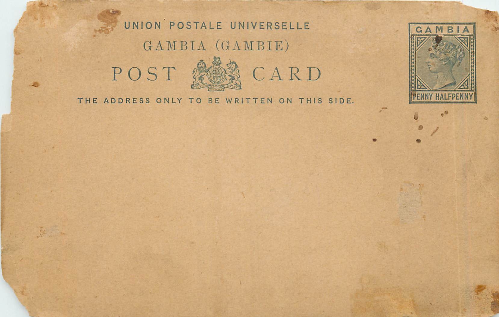 Entier Postal Stationary Gambia 