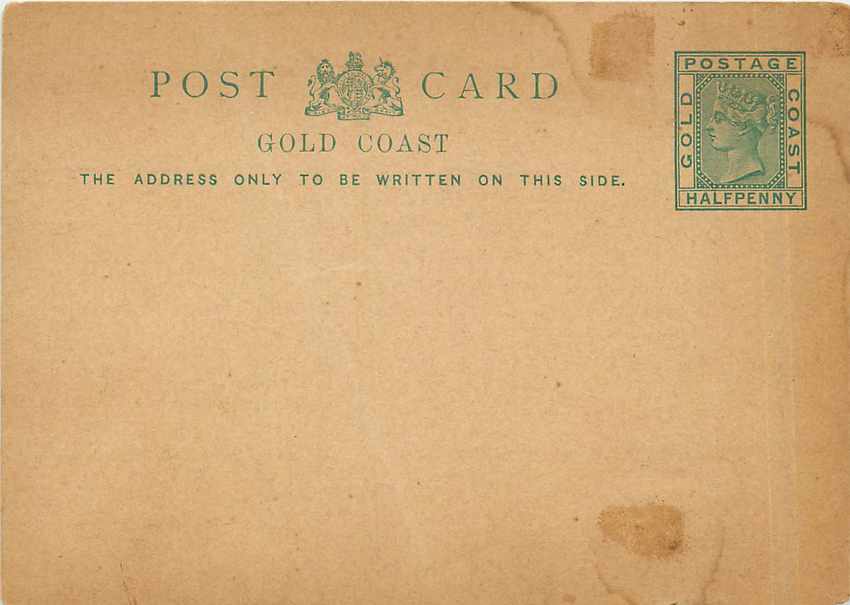 Entier Postal Stationary Gold Coast 1/2p