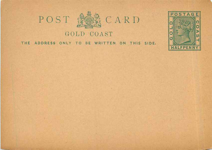 Entier Postal Stationary Gold Coast 1/2p