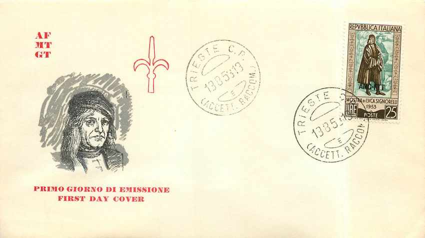 Lettre Cover Italie Italia AMG FTT FDC Luca Signorelli