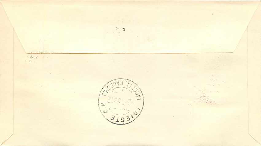 Lettre Cover Italie Italia AMG FTT FDC Agostino Bassi 1953 Medecine Microscope — Back