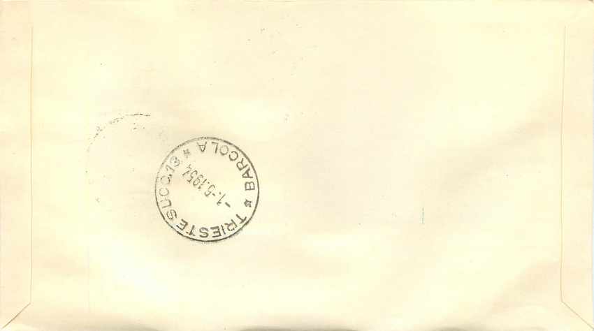 Lettre Cover Italie Italia AMG FTT FDC 1954 Aigle Resistenza Militaria Trieste — Verso