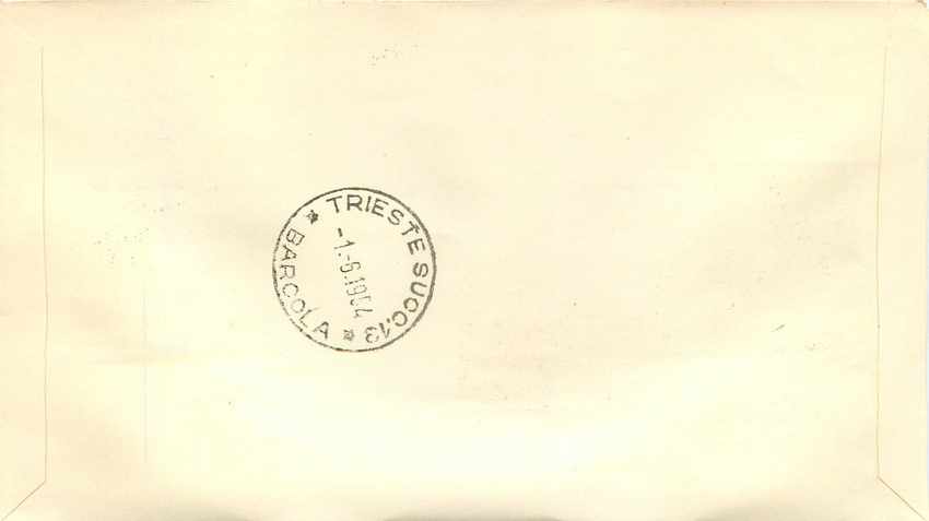 Lettre Cover Italie Italia AMG FTT FDC 1954 Aigle Resistenza Militaria Trieste — Back