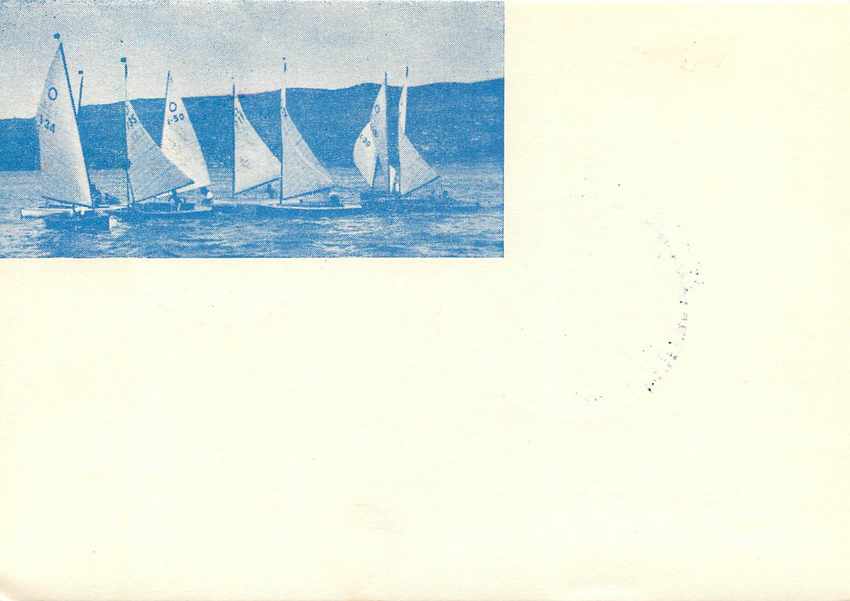 Carte Italia FDC Jeux Olympiques 1954 Voilier Bateau Olympic Games Marco Polo AMG FTT — Rückseite