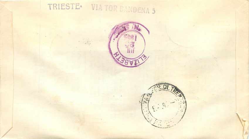 Lettre Cover Italia AMG FTT Marco Polo Chine China Dragon FDC 1954 — Back