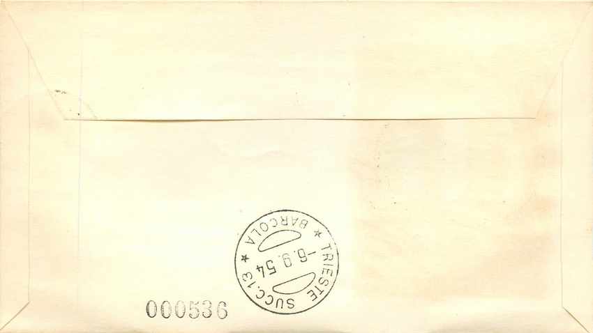 Lettre Cover Italie Italia AMG FTT FDC Touring Club Automobile 1894 1954 — Back