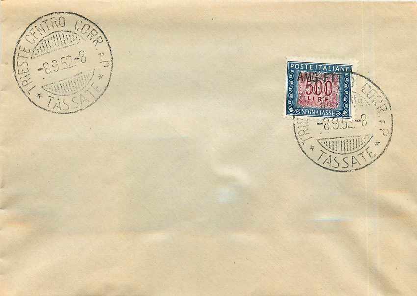 Lettre Cover Italie Italia AMG FTT FDC 1952 Ailes Pied 