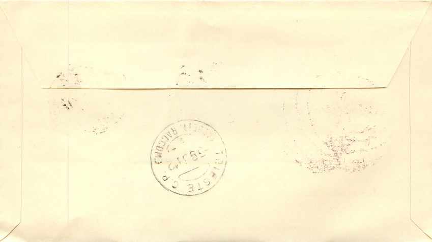 Lettre Cover Italie Italia AMG FTT FDC Agostino Bassi Microcoscope — Back