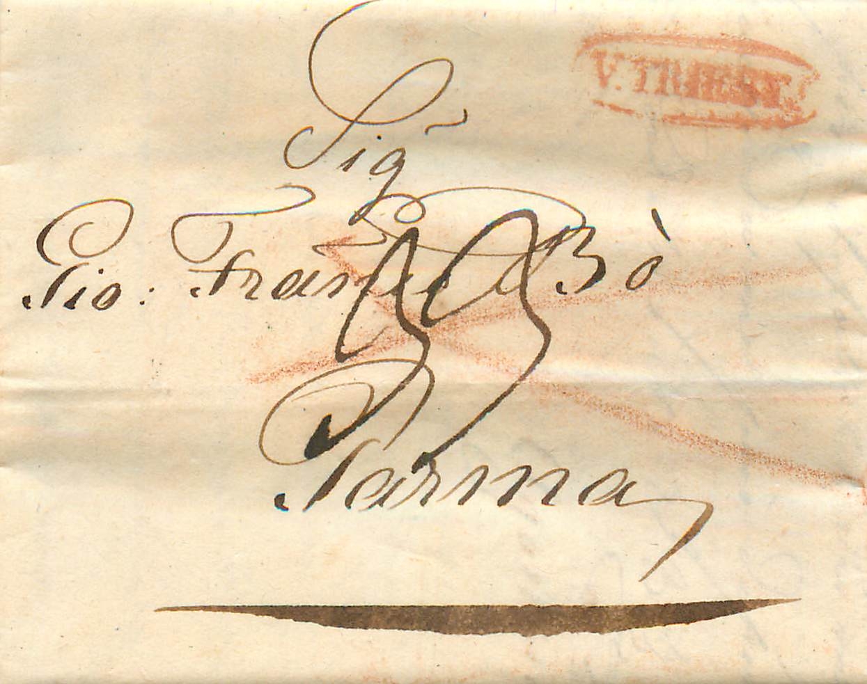 Lettre Cover Italie Italia Trieste Parma 