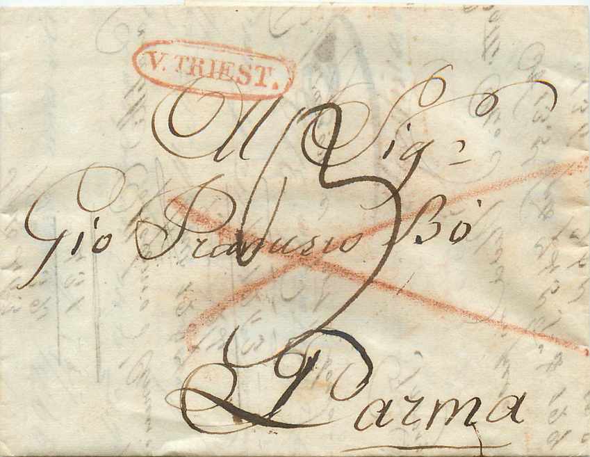 Lettre Cover Italie Italia Trieste Parma 