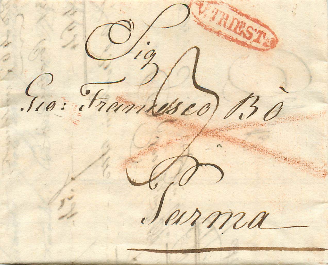 Lettre Cover Italie Italia Trieste Parma 