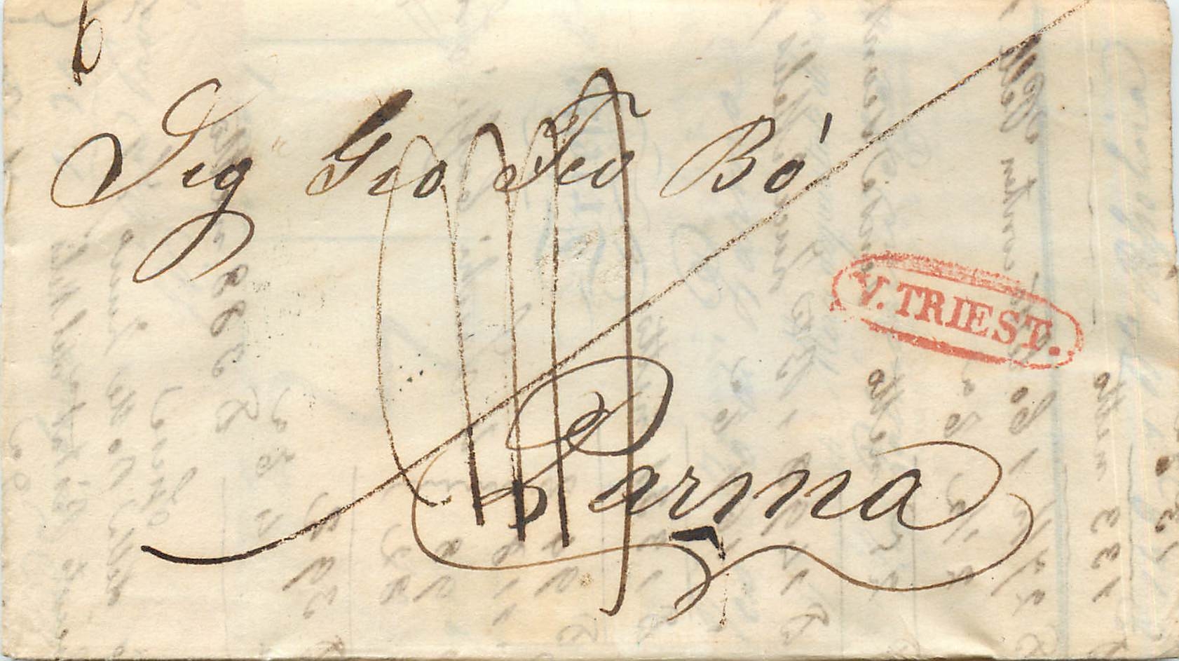 Lettre Cover Italie Italia Trieste Parma 
