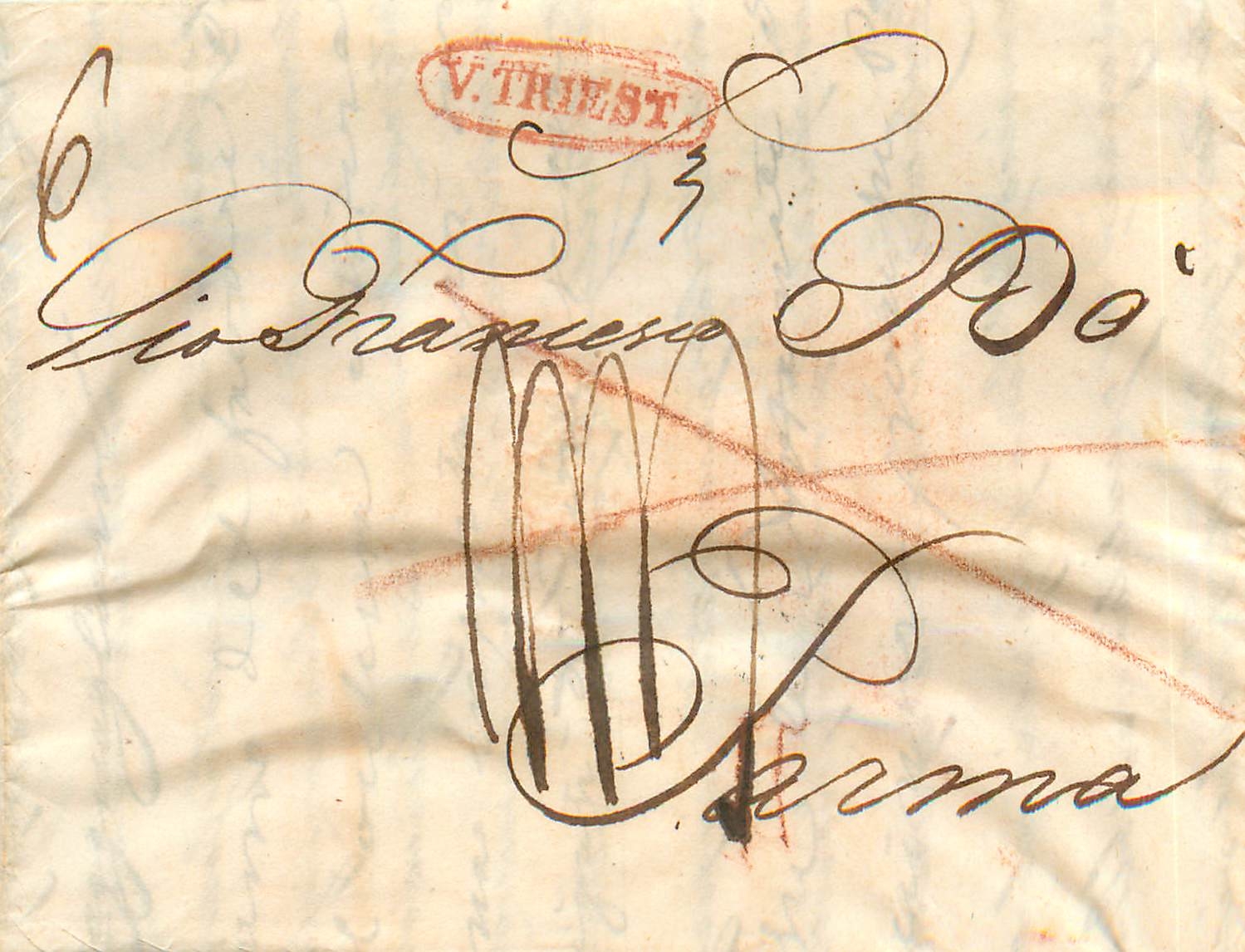 Lettre Cover Italie Italia Trieste Parma 