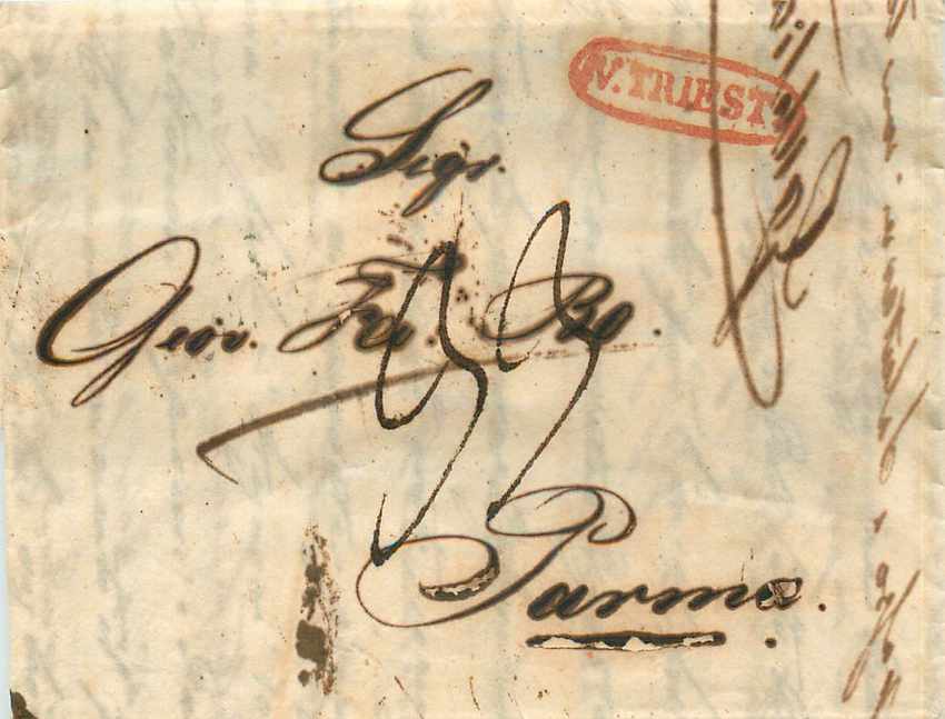 Lettre Cover Italie Italia Trieste Parma 