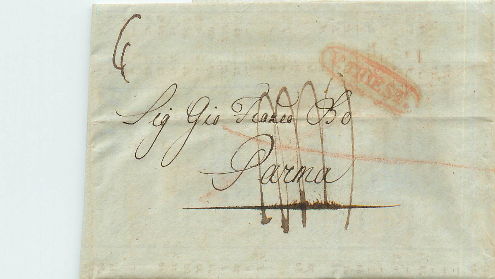 Lettre Cover Italie Italia Trieste Parma 