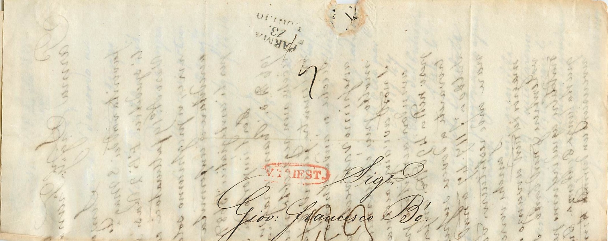 Lettre Cover Italie Italia Trieste Parma 